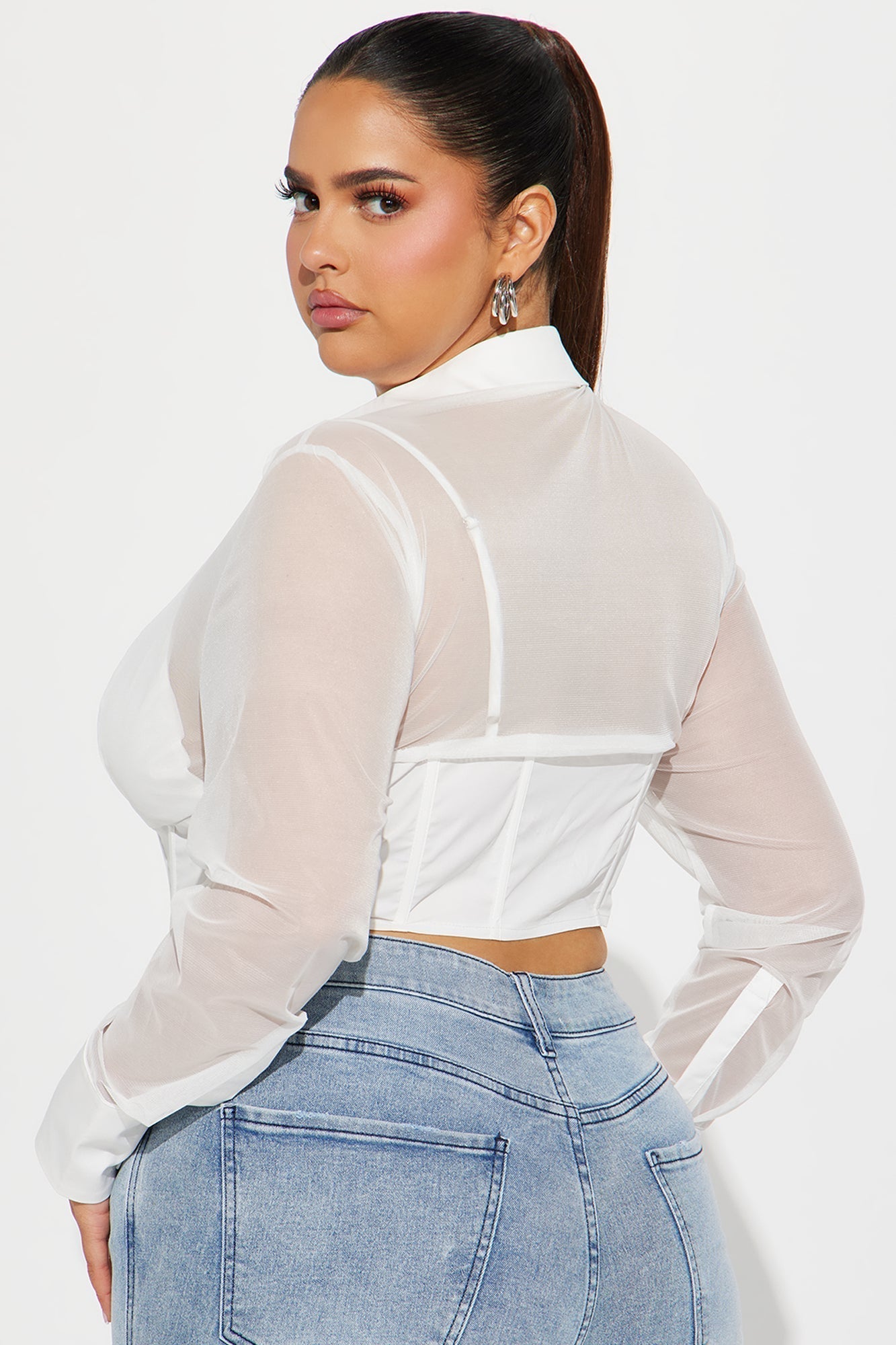 Business As Usual Corset Top - White