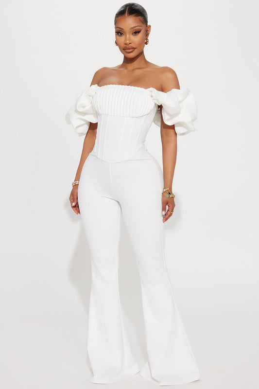 Dreaming In Ruffles Jumpsuit - White