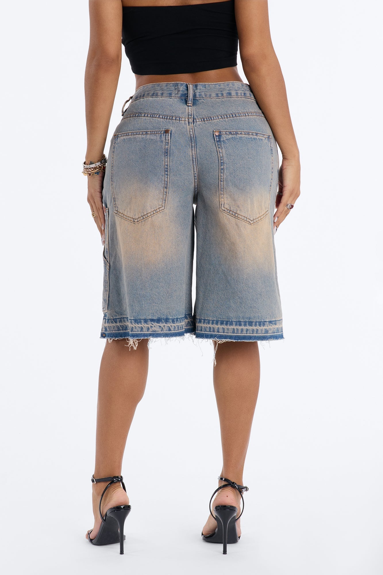 All About Me Tinted Denim Jorts - Vintage Wash