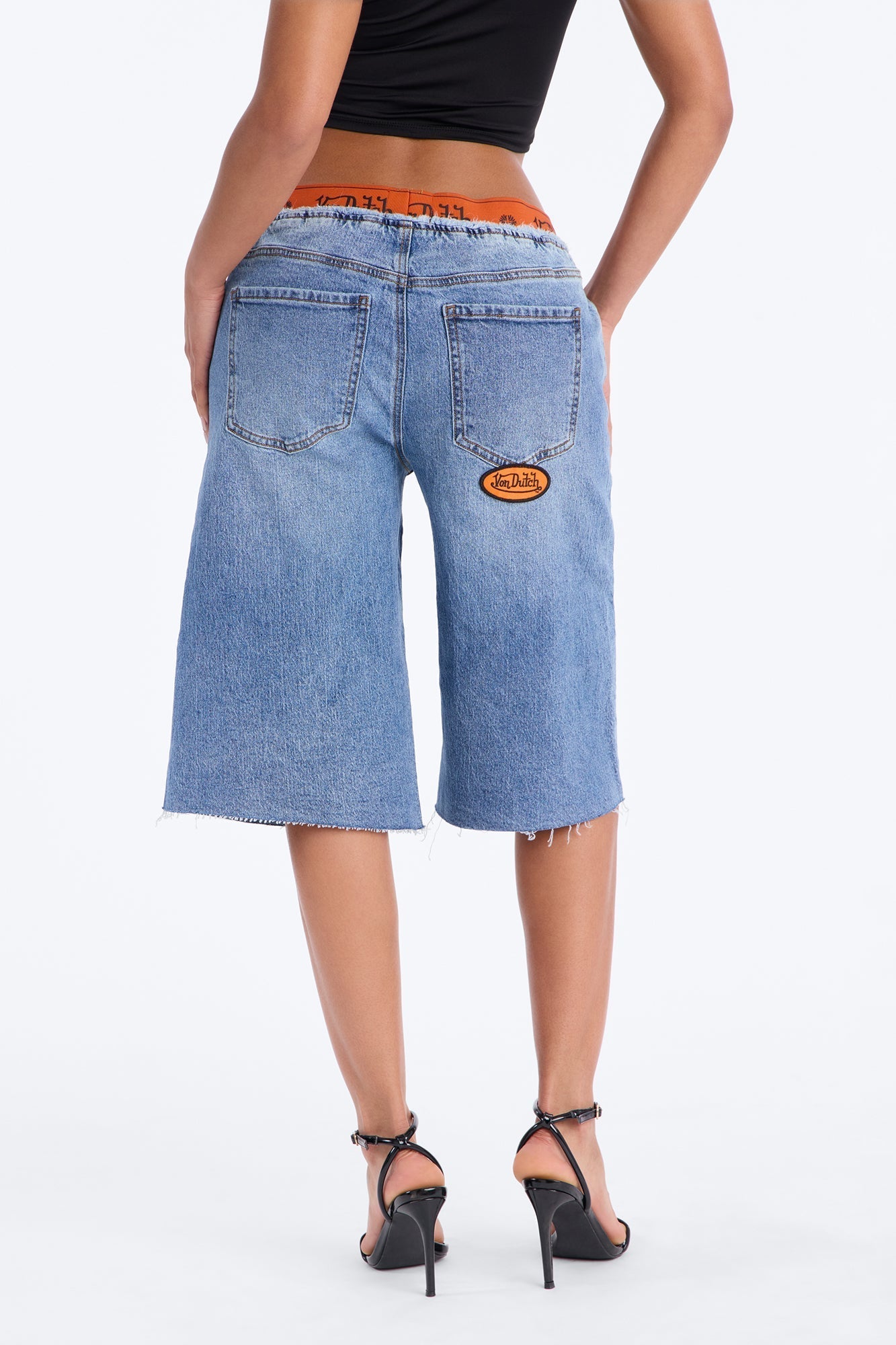 Von Dutch Boxer Denim Jorts - Medium Wash