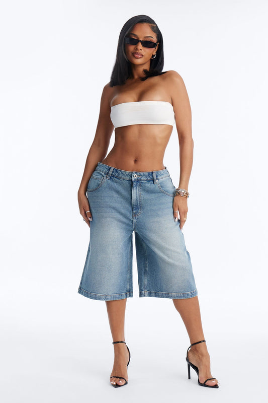 Dream Destination Denim Jorts - Vintage Wash