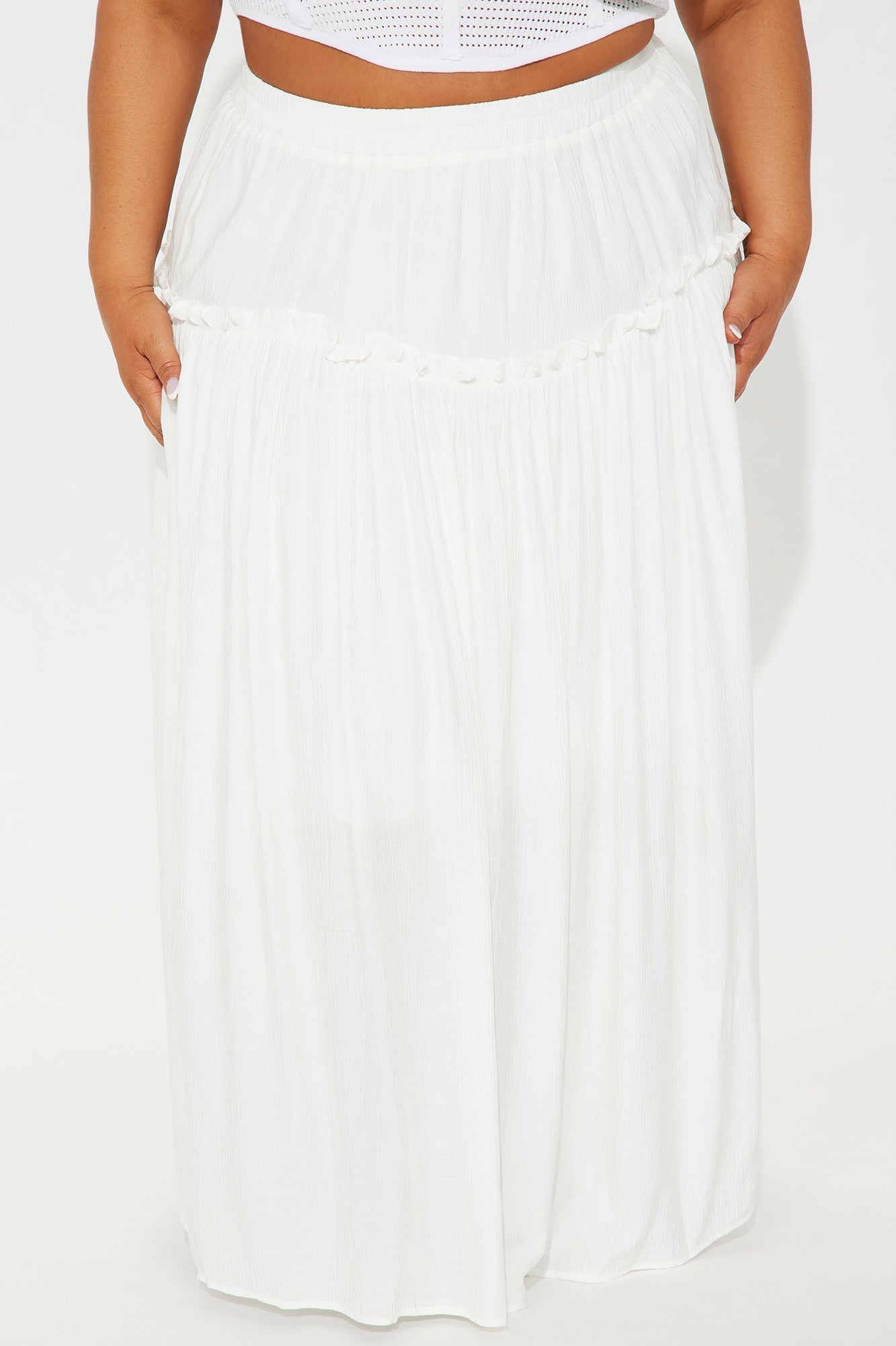 Lily Maxi Skirt - White