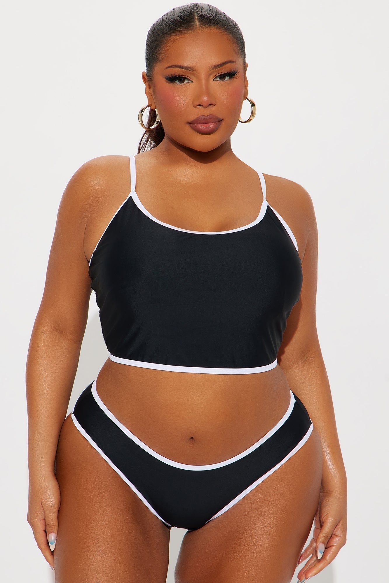Honolulu Tankini 2 Piece Bikini - Black