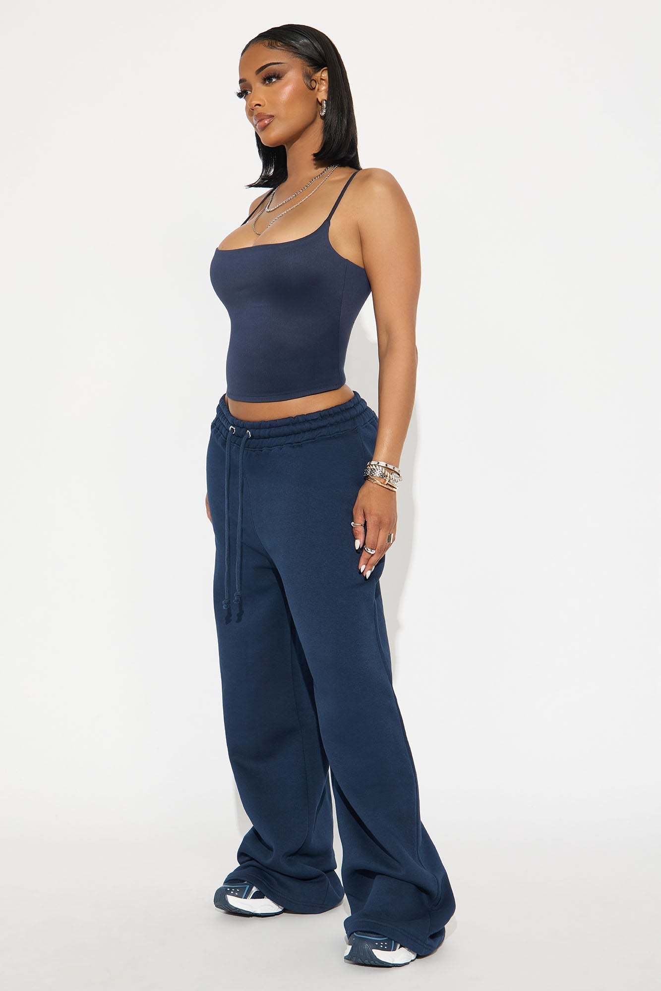 Contour Double Lined Cami Top - Navy