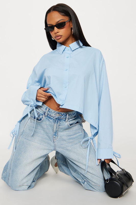 Perfect Illusion Poplin Shirt - Blue