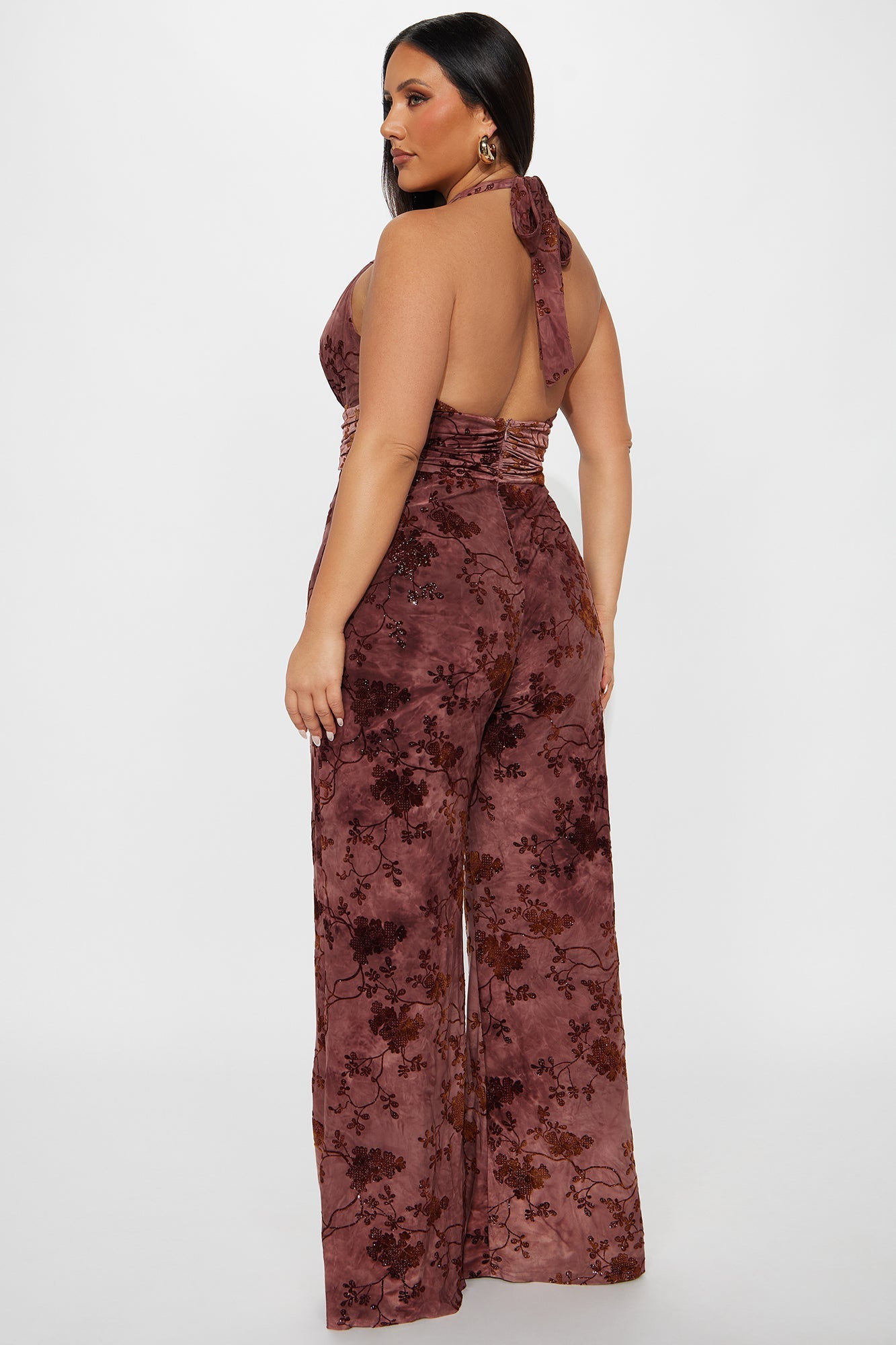 Nightfall Edit Jumpsuit - Burgundy