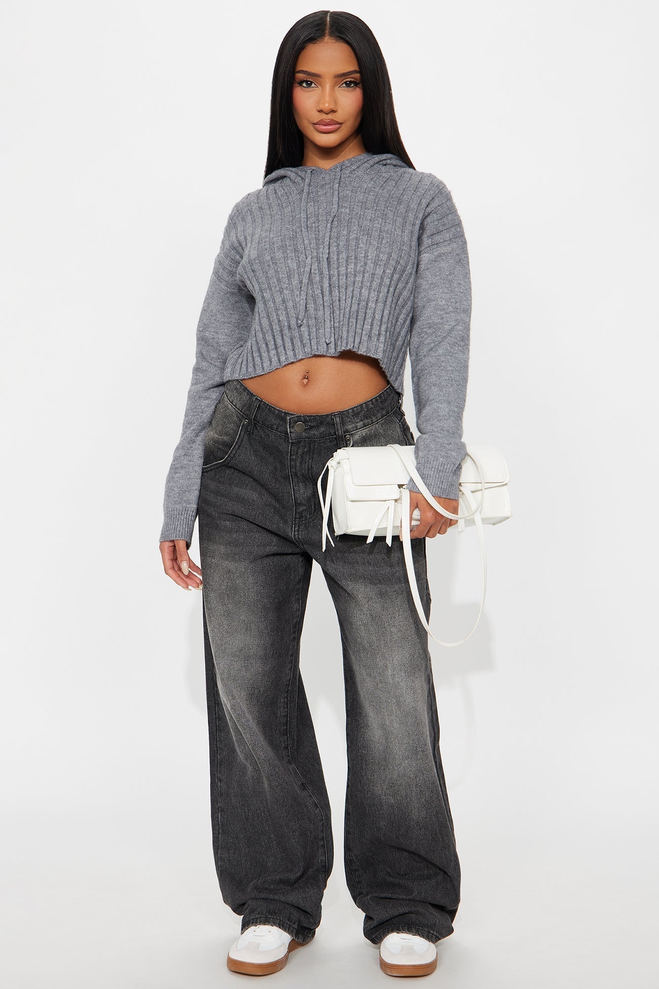 Coco Hooded Sweater - Charcoal