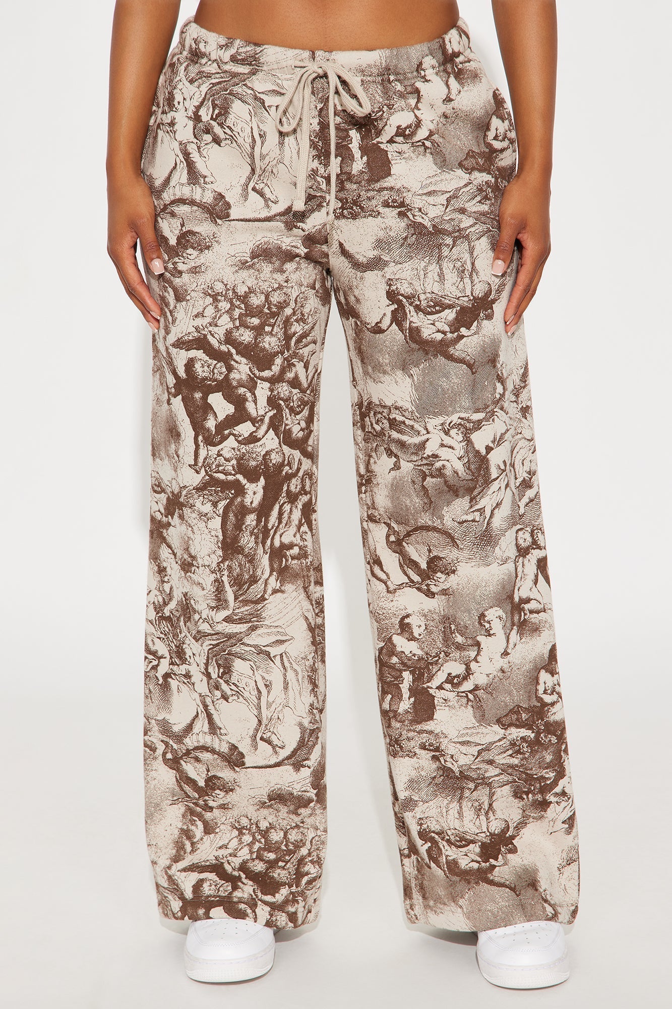 Heaven Made Fleece Wide Leg Pant - Taupe