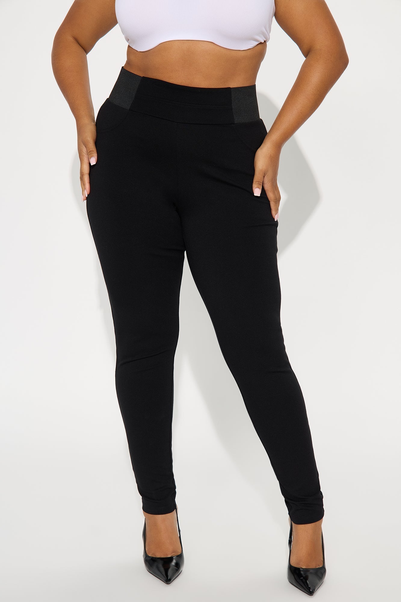Gemma Ponte Leggings - Black