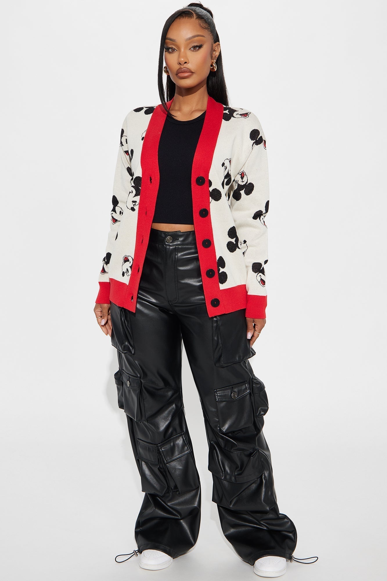 Mickey Mouse Cardigan - Cream/combo