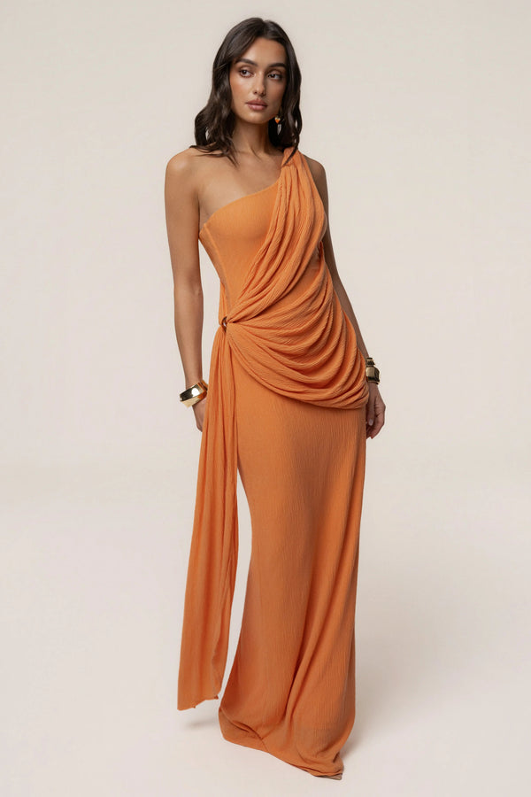 Coral Rich Mocha Wrap Dress
